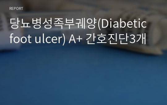당뇨병성족부궤양(Diabetic foot ulcer) A+ 간호진단3개
