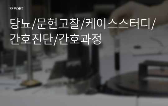 당뇨/문헌고찰/케이스스터디/간호진단/간호과정